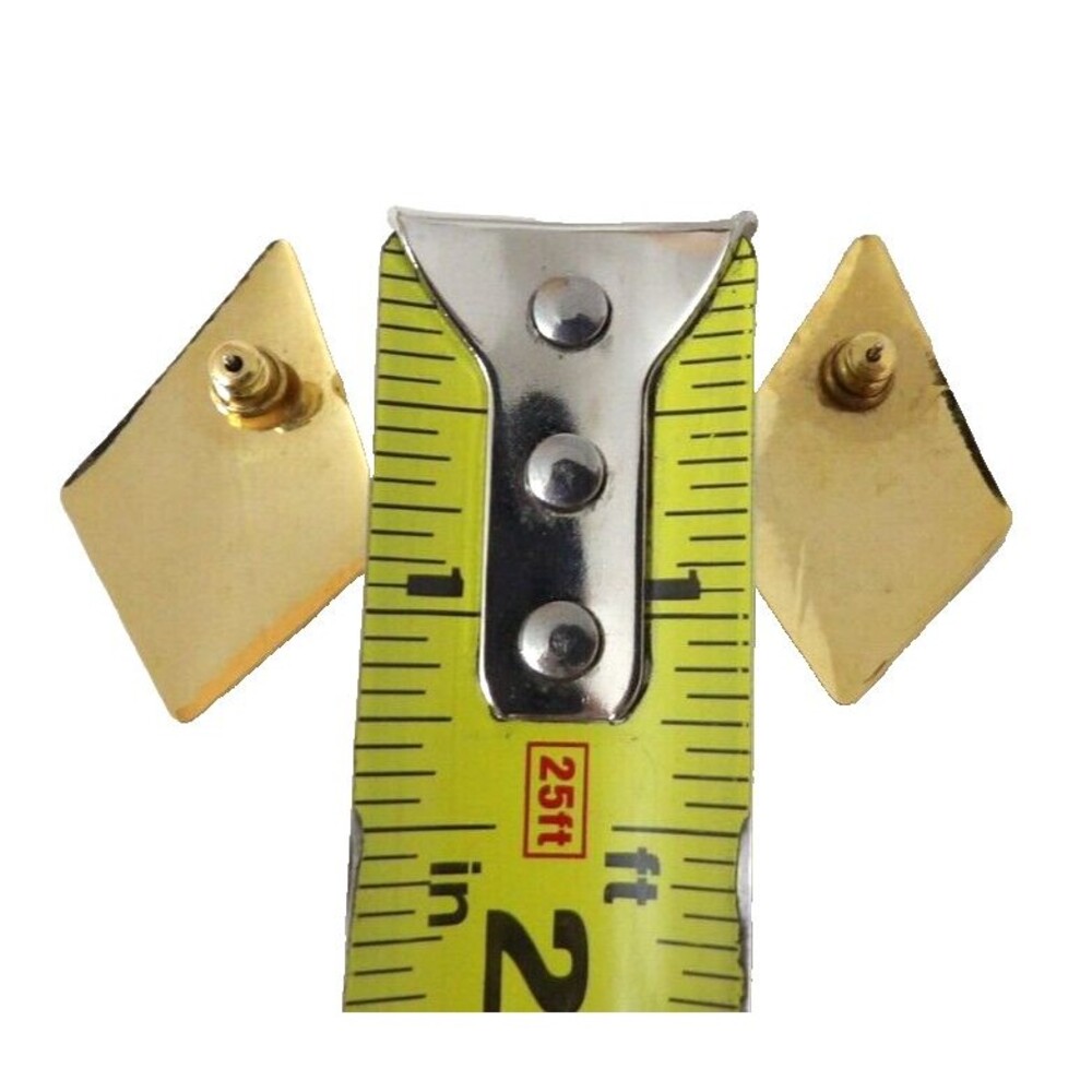 5 Pairs Goldtone Vintage Fashion Earrings Hoops Kite Triangle Shell Pierced - Picture 9 of 16